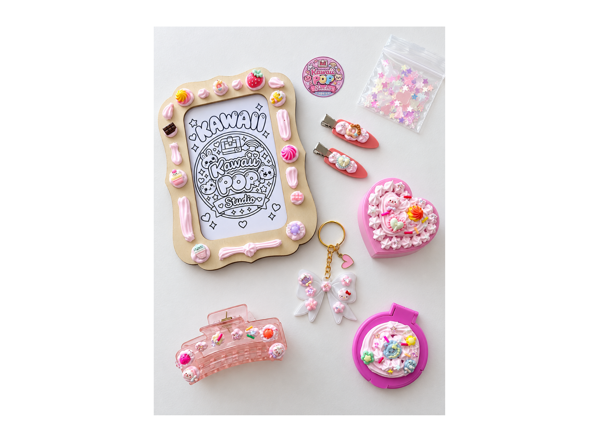 Box créative colle crème Kawaii Pop Studio : décoration terminée